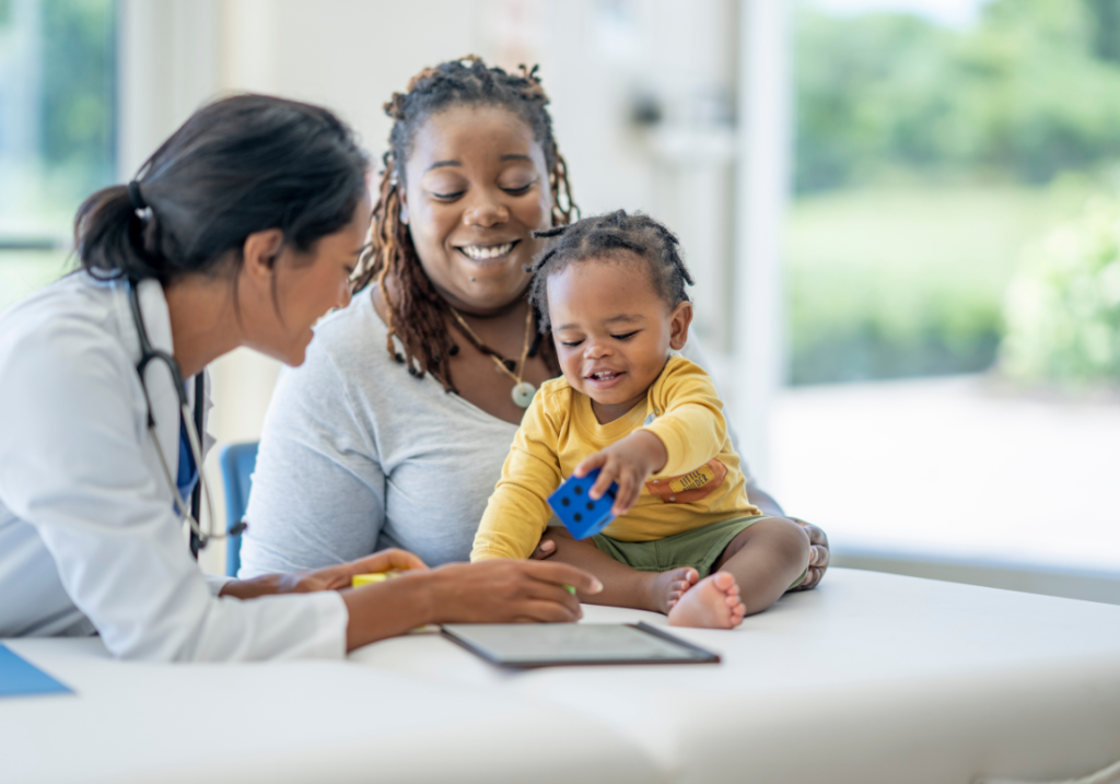 A family reviewing individual health insurance options
